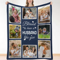 Huglazy Gifts For Husband Anniversary Custom Photo Blanket For Husband Personalized Birthday Gifts Picture Blanket Customized Bl