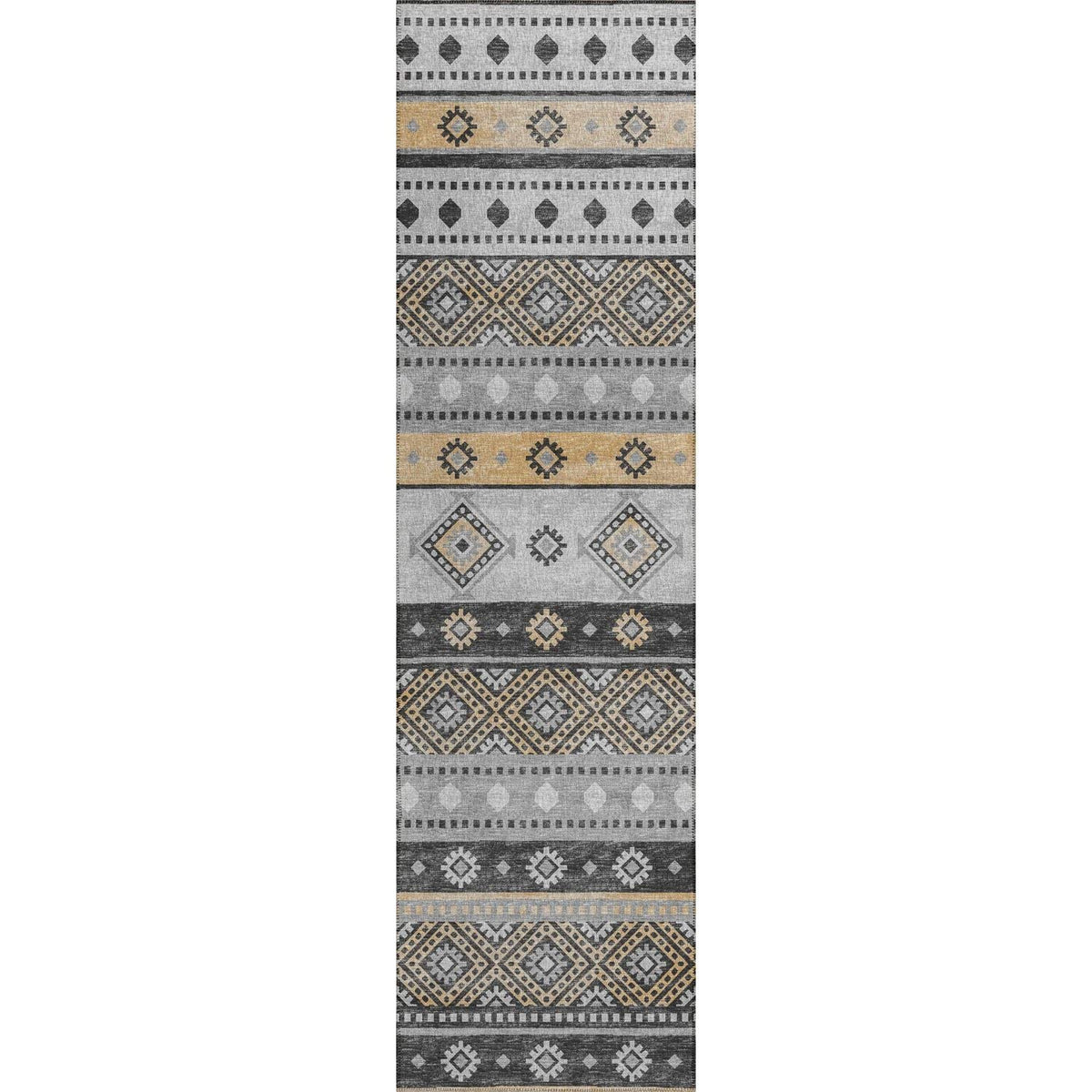 Sedona Sn12 Grey Transitional Rug Runner 2' 3&quot; X 7 ' 6&quot;