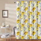 Lush Decor Poppy Garden Shower Curtain, Yellow & White, 72' X 72'