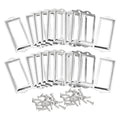 Uxcell Metal Label Holders, 83X30Mm 30Pcs File Name Card Tag Label Holder Frame For Office Library Drawer Cabinet Shelves, Silve
