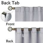Bgment 40 Inch Length Blackout Curtains For Cafe - 38 X 40 Inch Short Curtains Rod Pocket And Back Tab Thermal Insulated Room Darkening Curtains For Kitchen Bathroom, 2 Window Panels, Light Grey