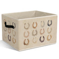 Tpbnnyqi Southwestern Horseshoes Foldable Storage Bins with Handles, Modern Country Cowboy Decorative Storage Basket for Organiz