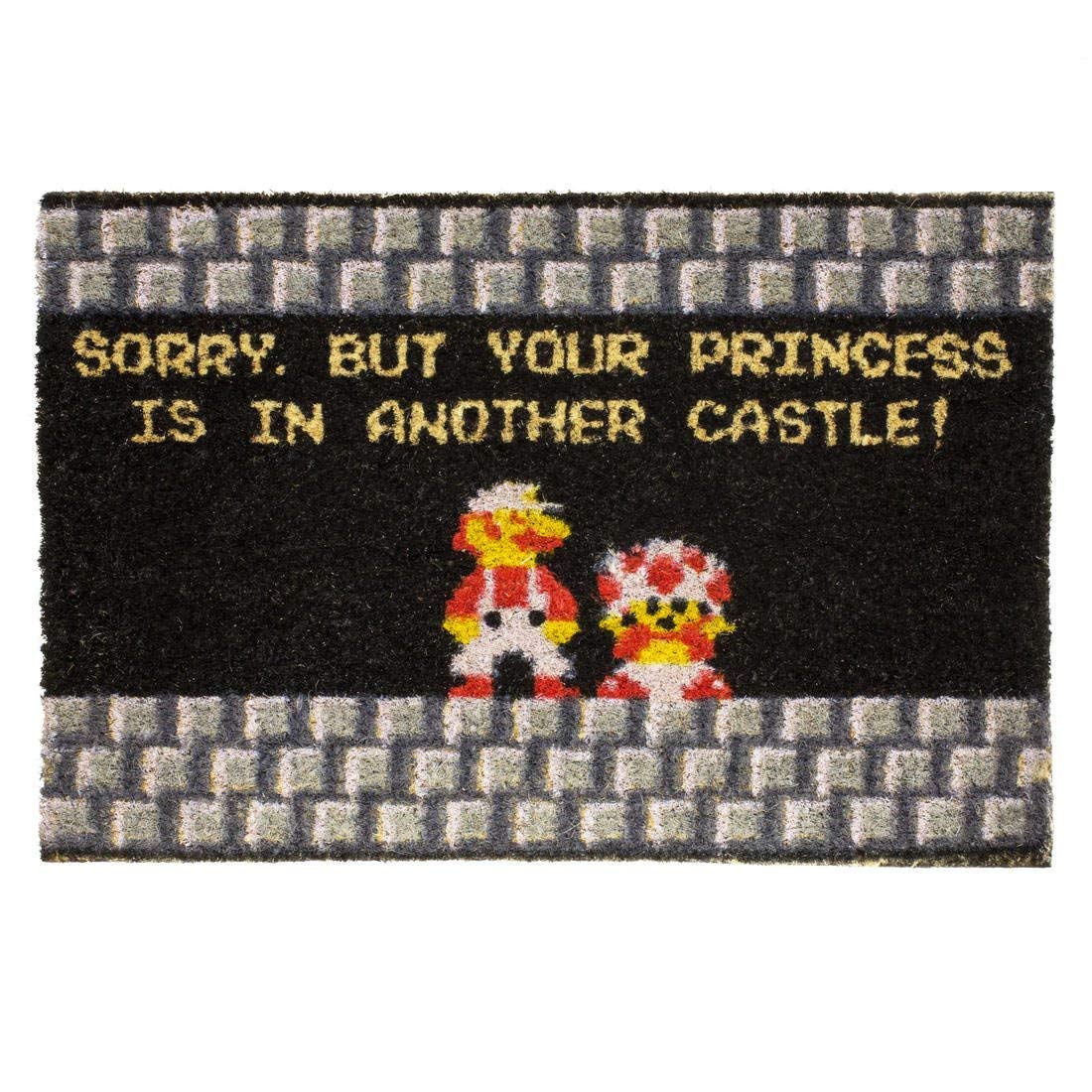 getDigital Your Princess is in Another Castle Funny Welcome Doormat for Gamers, Nerds and Geeks - 23.62 x 15.75 inch, 100% natur