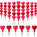Zonon 36 Pieces Valentine'S Day Pencils Plastic Stacking Heart, Cute Smile Face Pencils Valentine'S Day Gifts, Goodie Bag Stuffe