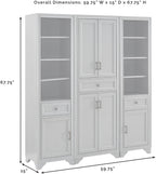 Crosley Furniture Tara 3-Piece Pantry Storage Cabinet Set with Shelves, Kitchen, Dining, or Laundry Room, Distressed Gray