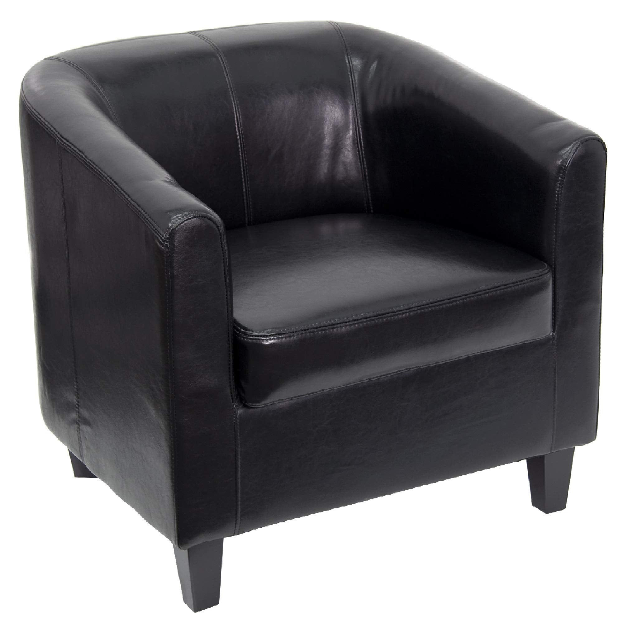 Flash Furniture Black Leather Office Guest Chair / Reception Chair