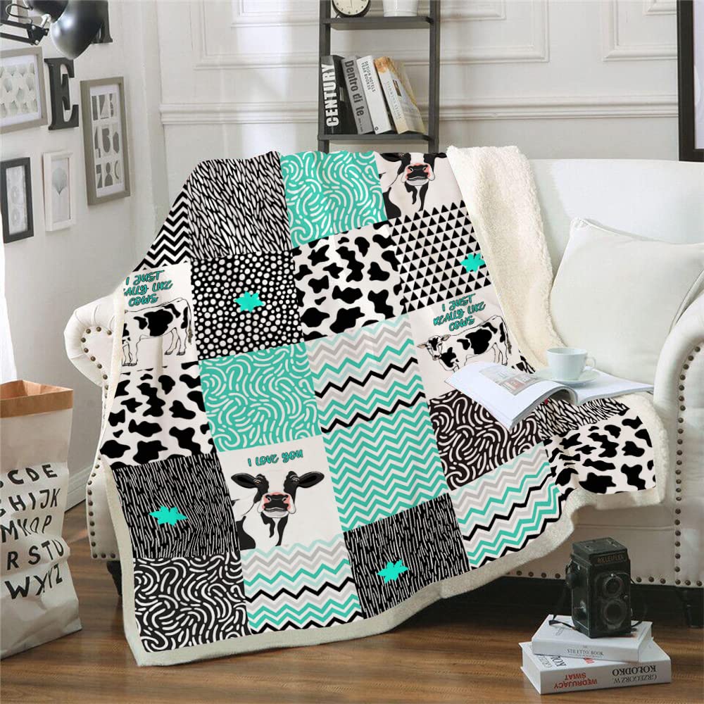 Cow Print Blanket Cow Decor Bedding Throw Blanket For Girl Women Christmas Valentine'S Birthday Gifts Soft Cute Print Farm Anima