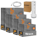 Travel Vacuum Bags with Cordless Pump, Reusable 11Pack 4 Sizes for 2028in