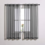 Nicetown Transparent Sheer Curtains Panels - Voile Window Curtain Drapes With Grommet For Bedroom & Kitchen & Dining Room (54'