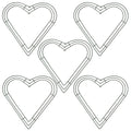 5 Pack Heart Shaped Wire Wreath Frame Christmas Floral Heart Wreath Flower Heart Shaped Wreath Frame Xmas Metal Wreath Frame for