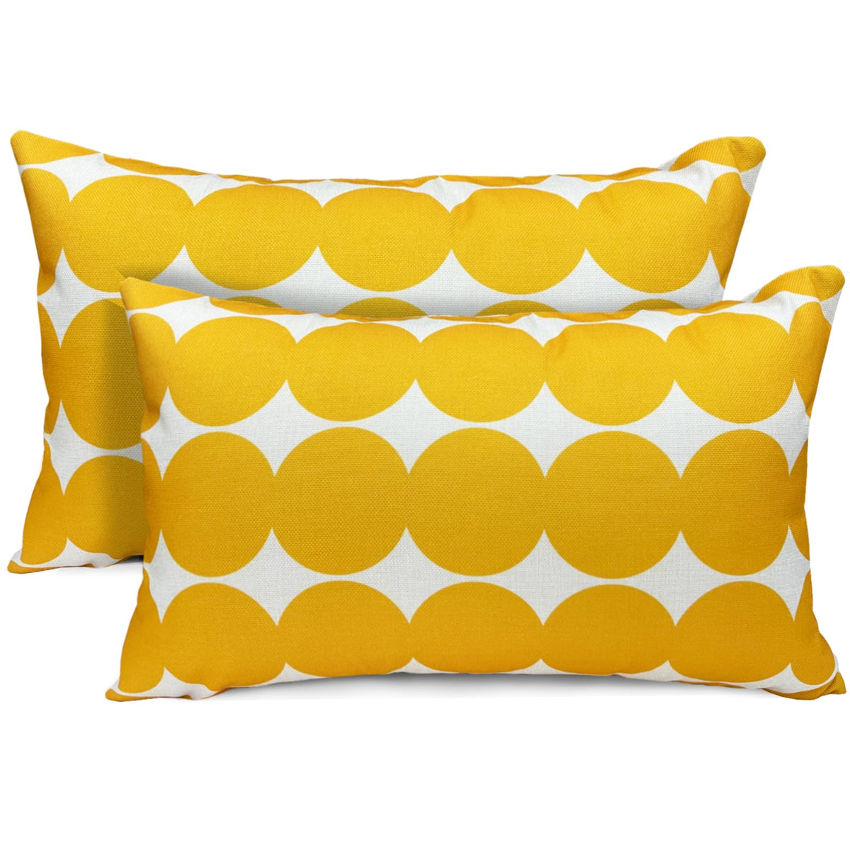 Rysmiyou Decorative Throw Pillow Covers Set Of 2 Chrome Yellow Pillow Covers 12X20 Inch Throw Pillows Linen Square Pillow Case,F