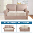 H.Versailtex Velvet Stretch Couch Cushion Cover Plush Cushion Slipcover For Chair Loveseat Sofa Cushion Furniture Protector Seat
