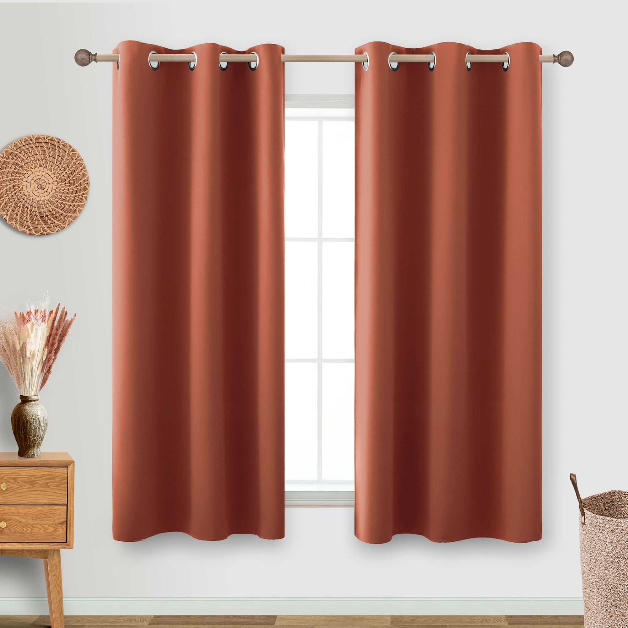 KOUFALL Classroom Curtains for Small Windows Short Privacy Thermal Insulated Light Blocking Blackout Curtains for Kids Boys Bedr