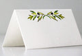 Nancy Nikko Place Cards with Green Leafy Olive Branch for Weddings, Showers, and Dinner Parties. Table Tent Style, Scored for Ea