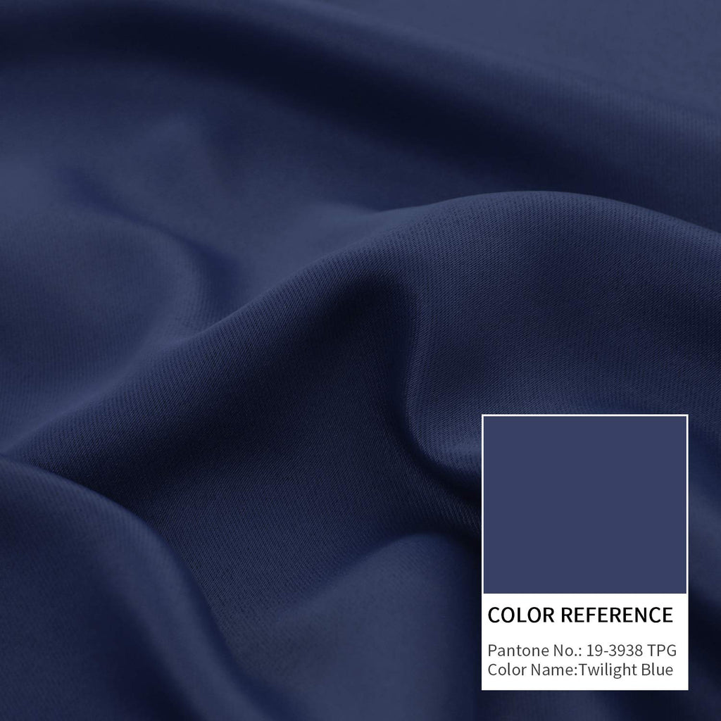 Bgment Rod Pocket And Back Tab Blackout Curtains For Bedroom - Thermal Insulated Room Darkening Curtains For Living Room, 42X63 Inch, 2 Window Curtain Panels, Navy Blue