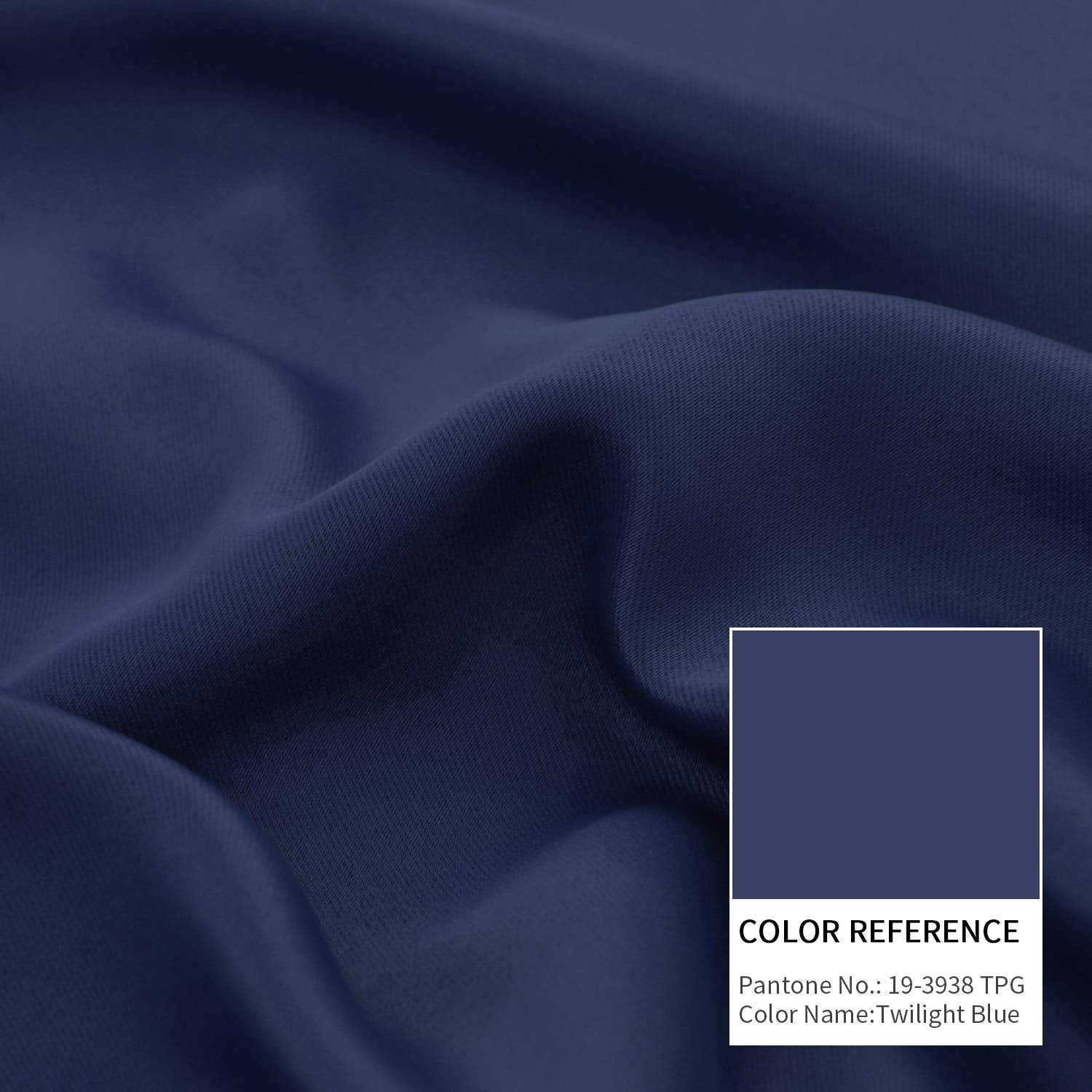 Bgment Rod Pocket And Back Tab Blackout Curtains For Bedroom - Thermal Insulated Room Darkening Curtains For Living Room, 42X63 Inch, 2 Window Curtain Panels, Navy Blue