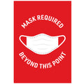 Avery Preprinted Wall Decals, "Mask Required Beyond This Point" Safety Signs, 7" x 10", Red, Tear and Water Resistant, 5 Removable Wall Signs (83177)