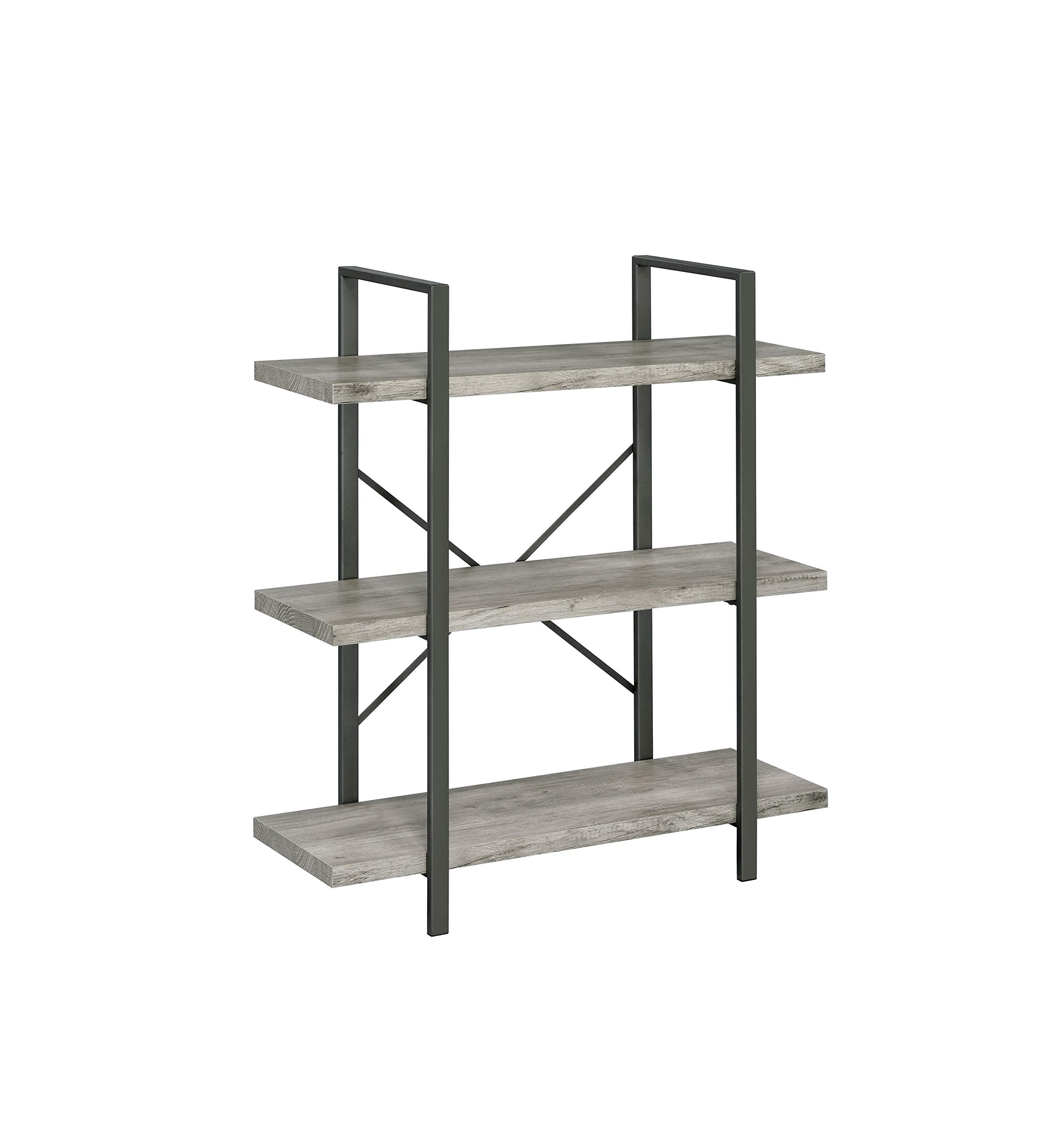 Coaster Furniture Bookcase Grey Driftwood and Gunmetal 805815