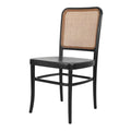 Sonora Rattan Dining Side Chair Wood Seat