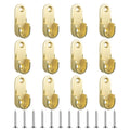 INCREWAY 12PCS Oval Closet Rod Supports, Wardrobe Bracket Zinc Alloy Closet Rod Holders, Wall Mounted Flange Bracket for Pole En
