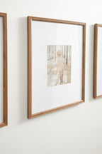 Kate And Laurel Adlynn Rectangle Picture Frame Set Of 3, 16 X 20 Matted To 8 X 10, Brown, Transitional Three-Piece Frame Set For