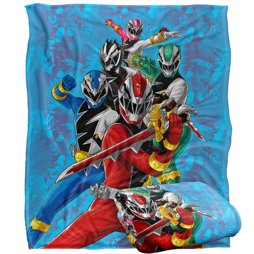 Power Rangers: Dino Fury Blanket, 60 x80  Group Stack Silky Touch Super Soft Throw Blanket