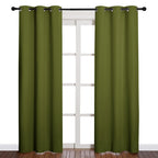 Nicetown Holiday Christmas Decor Thermal Insulated Solid Grommet Blackout Curtains/Drape For Living Room (1 Pair, 42 By 84 Inche