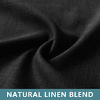 Koufall Black Curtains 96 Inches Long For Living Room,Sheer Linen Boho Canopy Bed Curtains For Bed
