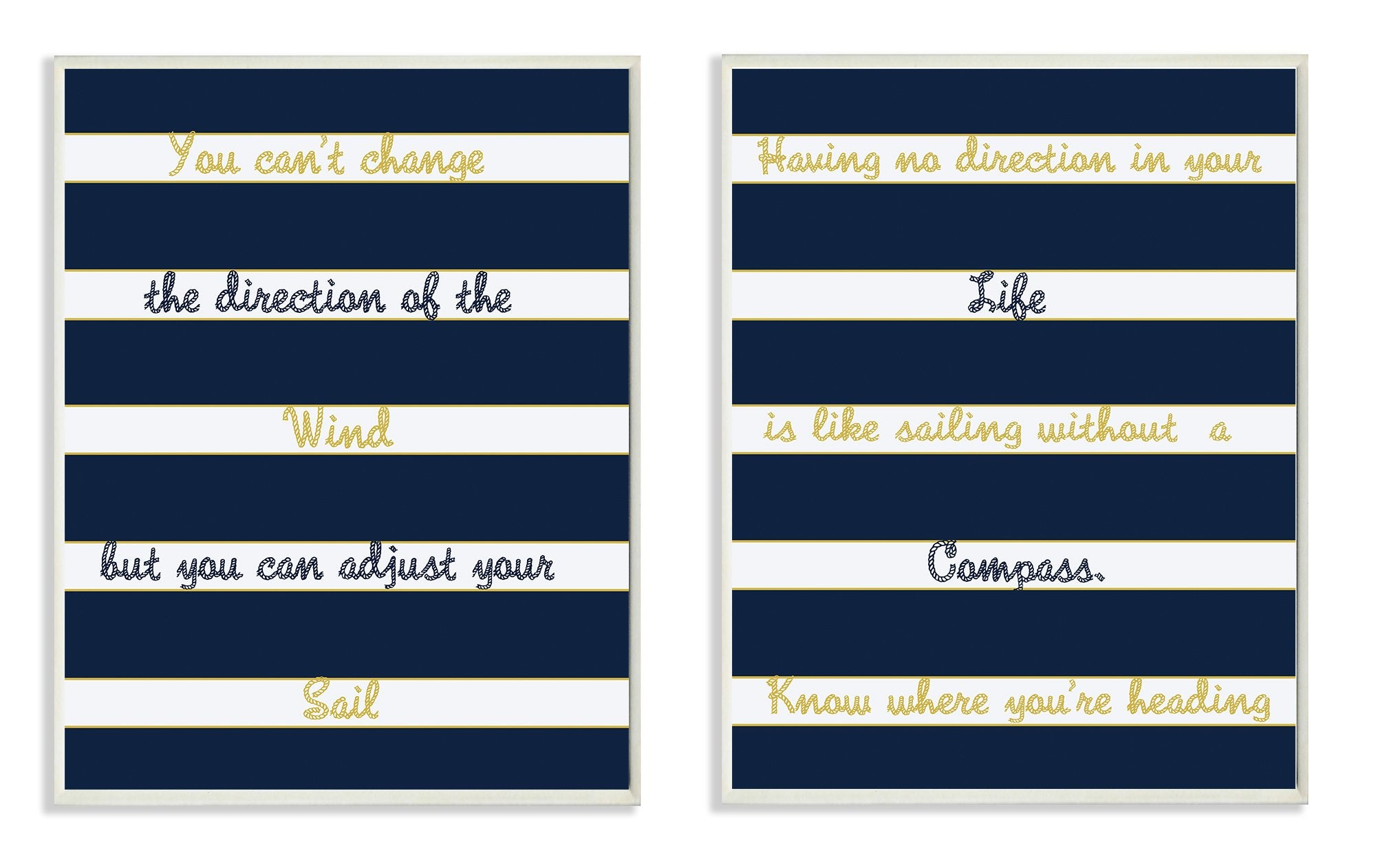 Stupell Home D  cor Nautical Inspirations 2-Piece Rectangle Wall Plaque Set, 10 x 0.5 x 15, Proudly Made in USA