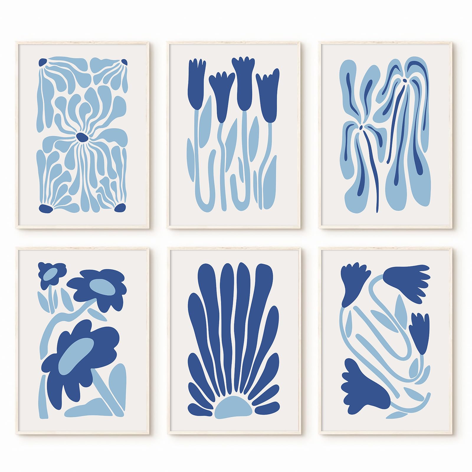 Matisse Flower Wall Art Prints Blue Abstract Wall Decor Aesthetic Matisse Canvas Wall Art Picasso Gallery Posters Matisse Preppy