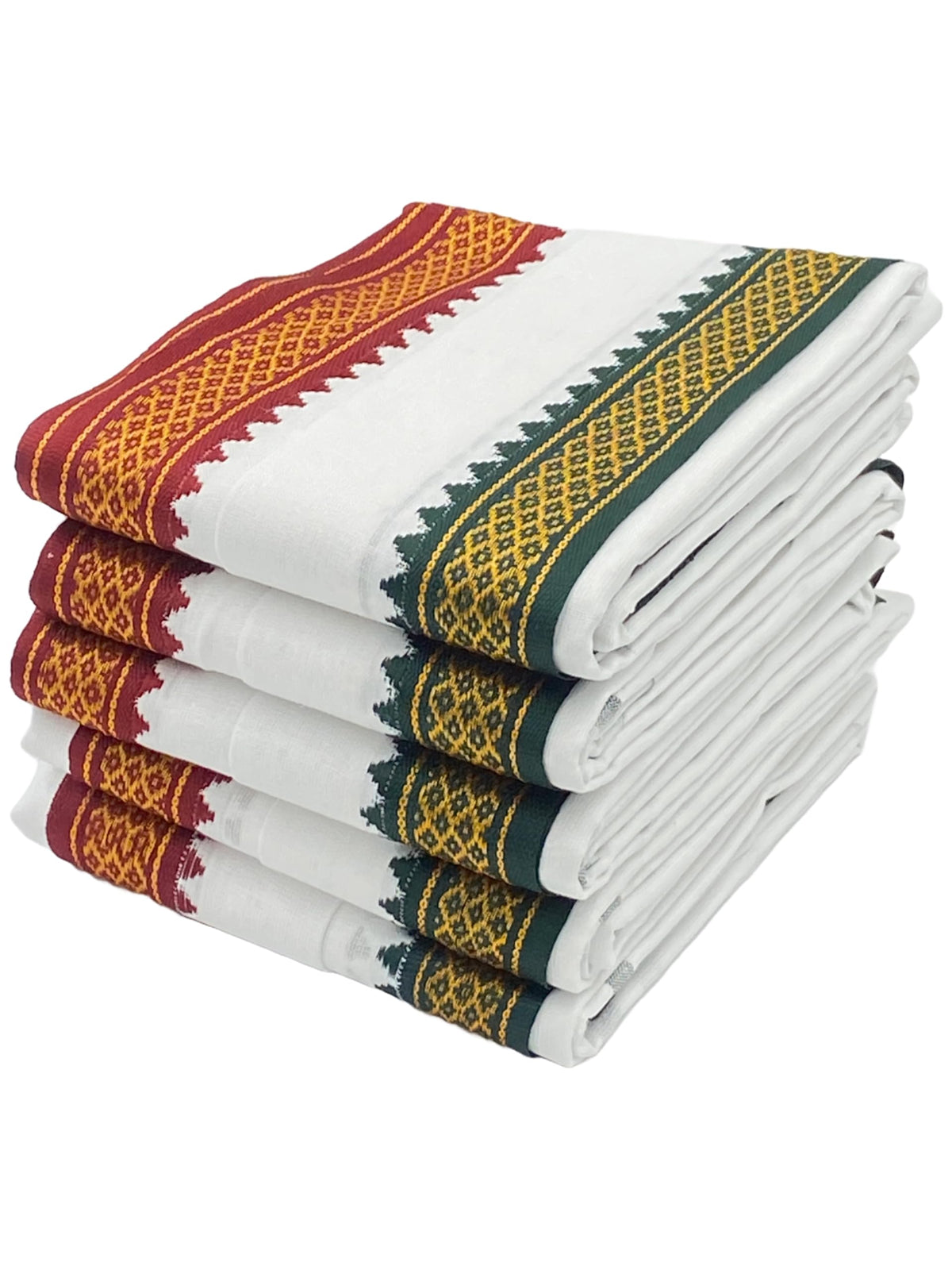 PatPug Cotton Towels for Prayer, High Absorption, Lightweight, Machine Washable, Set of 3 (Thalpati, 3.00, Count)