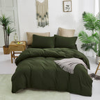 Karever Army Green Comforter Twin Dark Green Bedding Set Deep Green Comforter Teens 3 Pcs Hunter Green Comforter 1 Twin Size Com
