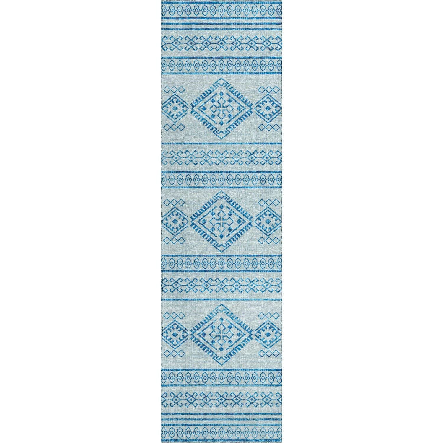 Sedona Sn14 Blue Transitional Rug Runner 2' 3" X 10'