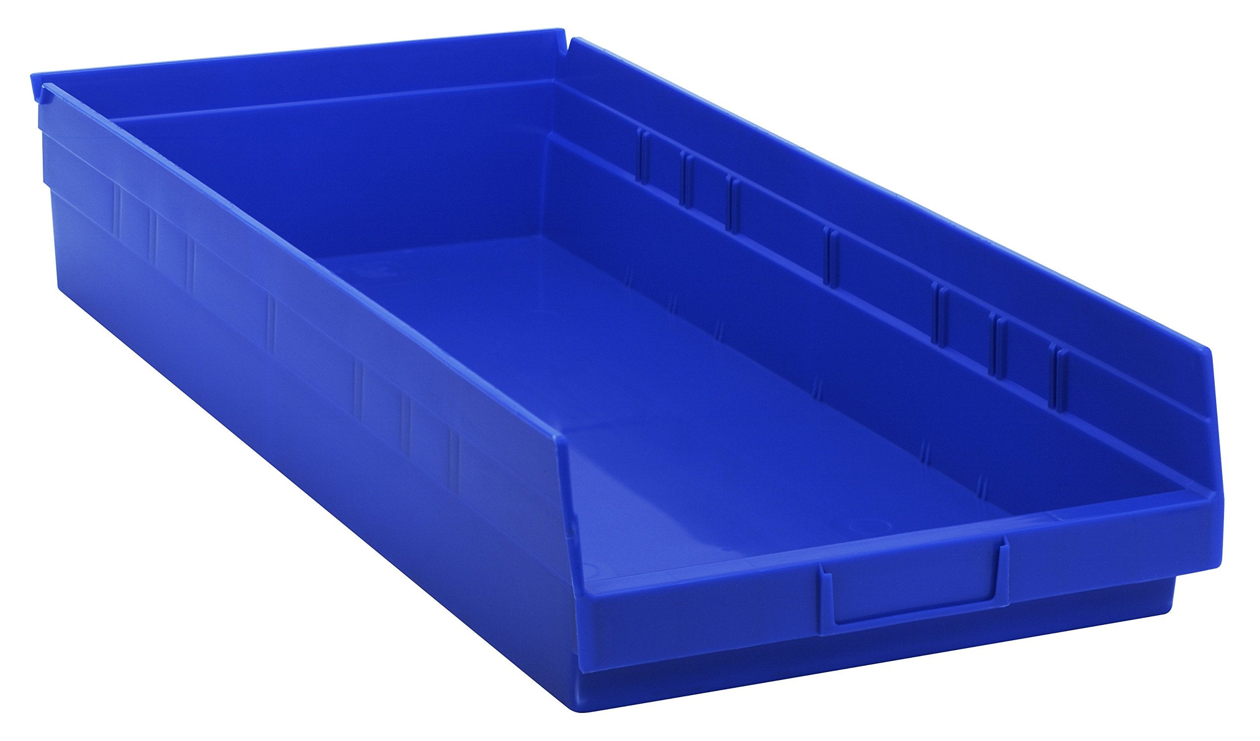 Quantum Storage Systems Quantum Storage QSB116GN 6-Pack 4 Hanging Plastic Shelf Bin Storage Containers, 23-5/8 x 11-1/8 x 4, Gre