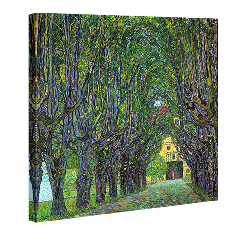 Wieco Art Avenue in Schloss Kammer Park, 1912 by Gustav Klimt Famous Paintings Reproduction Abstract Canvas Prints Artwork for W