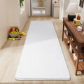 Amearea Modern Soft Hallway Runner Rug, 2x6 Feet Washable Runner Rugs for Hallway, White Fluffy Rug Bedroom Bedside Rugs, Non Sl