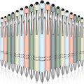 Zonon 38 Pieces Rubberized Ballpoint Pen With Stylus Tip Stylish Metal Pen Capacitive Styli With Soft Rubberized Grip, Black Ink