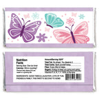 Big Dot Of Happiness Beautiful Butterfly - Candy Bar Wrapper Floral Baby Shower Or Birthday Favors - Set Of 24