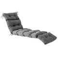 Qilloway Indoor/Outdoor Chaise Lounge Cushion,Spring/Summer Seasonal Replacement Cushions. (Charcoal Black/Grey)