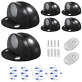 Magnetic Door Stoppers(6 Pack), No Drill Door Stops Magnetic Floor Mount Door Stopper, Self Adhesive, Stainless Steel Magnet Doo