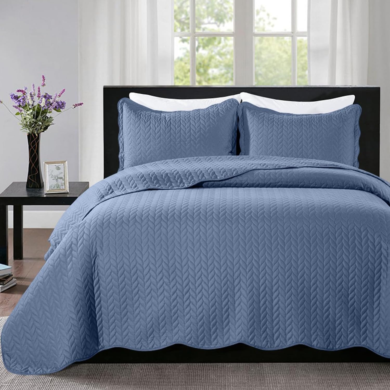 Ir Imperial Rooms Queen Quilt Bedding Set Size (90'' X 96'') + 2 Pillow Shams (20'' X 26''+ 2'') - 3 Pcs All Season Lightweight