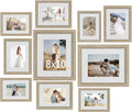 Povrgive 10 Pack Picture Frames Collage Wall Decor - Gallery Wall Frame Set with Mat for Wall Mounting or Tabletop Display, Incl
