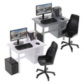 Garneck 2 Sets Miniature Dollhouse Office Desk Set: 1:12 Scale Computer Table Chair Keyboard Mouse Monitor Books CPU Accessories