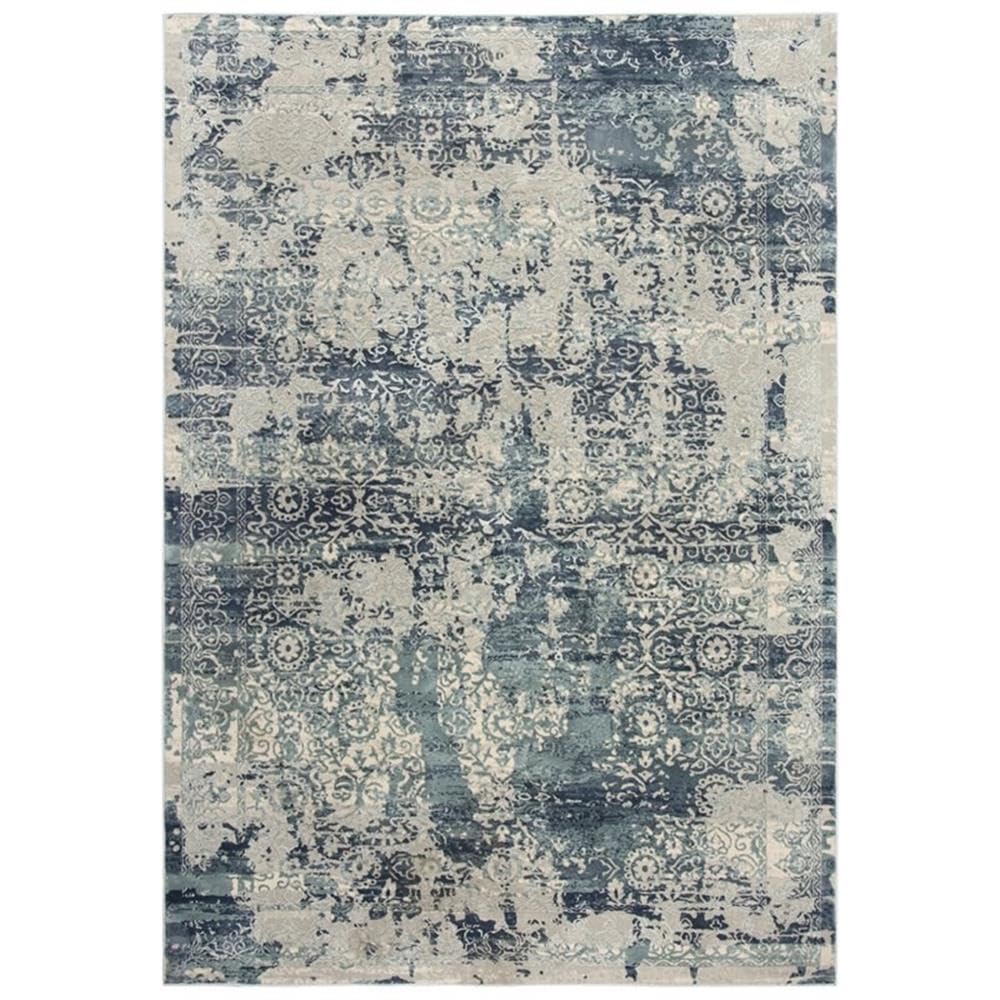 Rizzy Home Alora Decor Glamour 5'3"X7'6" Gray/Teal/Gray/Rust/Blue Power-Loomed Area Rug