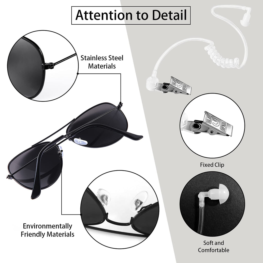 Ring Wedding Bearer Security:Ring Wedding Security Set Sun Glasses + Earpiece Cosplay + Ring Badge Ring Box Bearer For Kids Outf