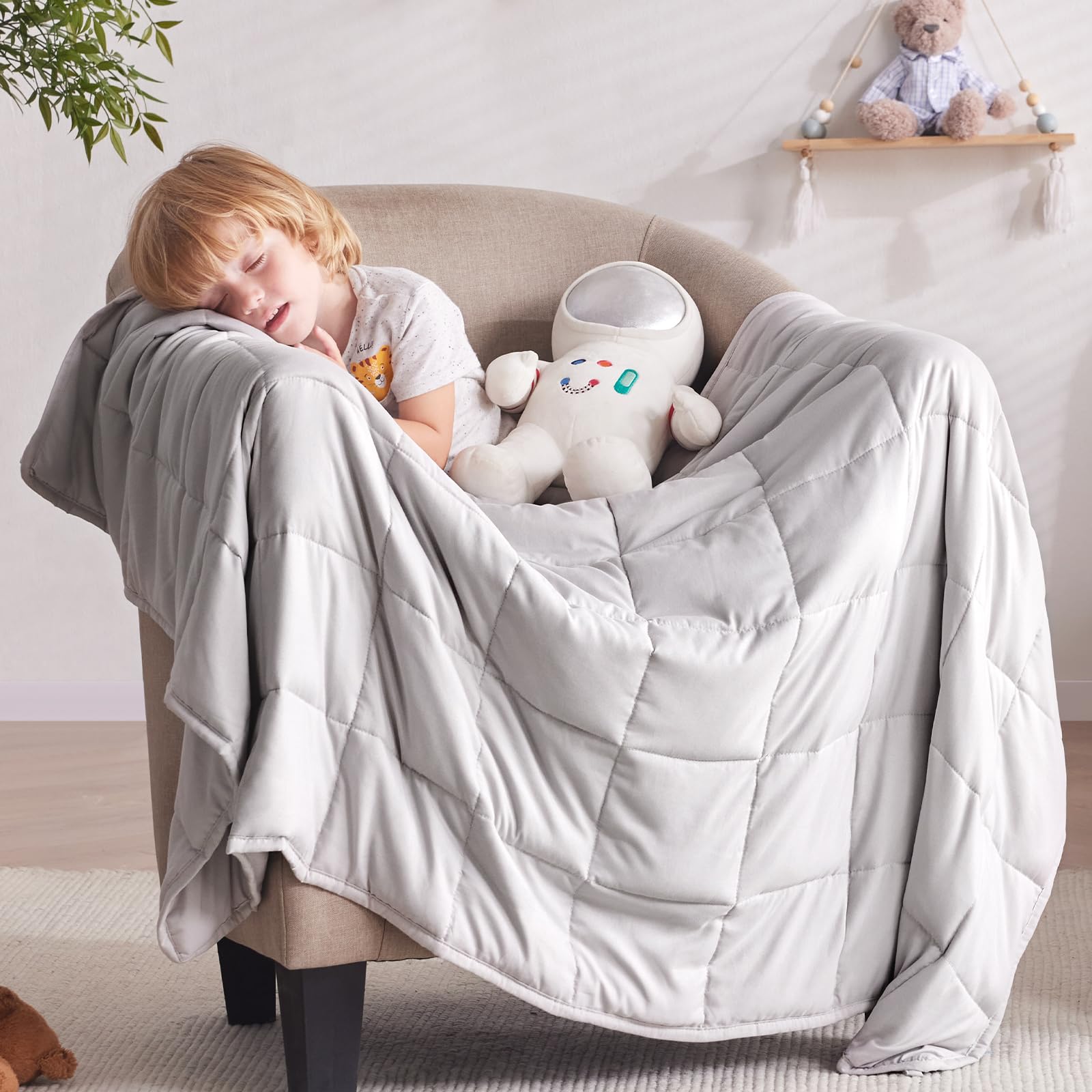 Anfie Weighted Blanket Kids (36'X48' 5Lbs),Ultra Soft And Cozy Cooling Weighted Blanket,Heavy Blanket With Machine Washable So