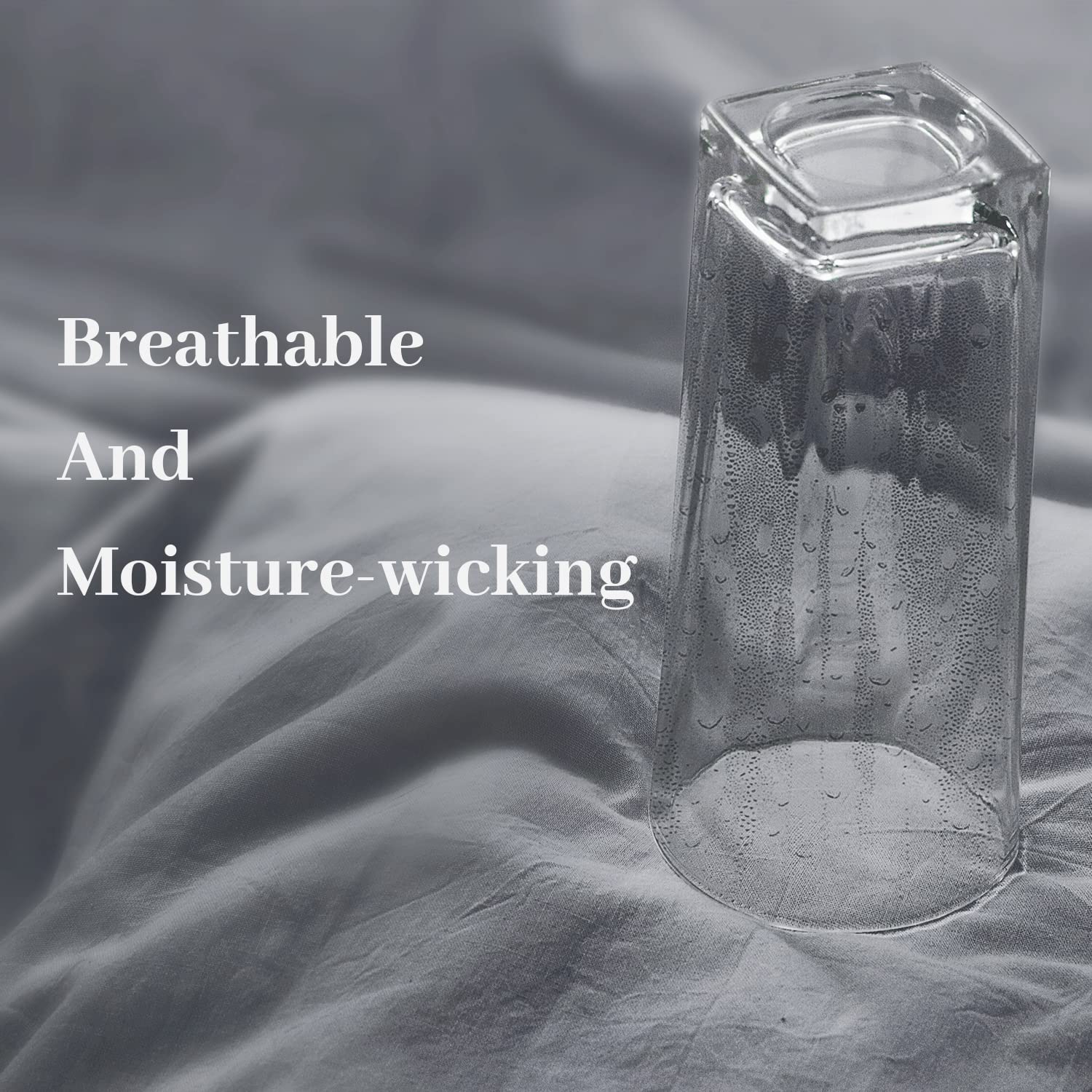 Nexhome Pro Cotton Duvet Cover Oversized Queen 92'X98' Linen Look Textured Organic Natural 100% Washed Cotton Duvet Cover 3 Pieces Bedding Set Zipper Closure, Breathable, Soft, Grey (No Comforter)