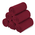Special Sg Glory Fleece Throw Blanket Set Bulk For Travel Kids Outdoor Wedding Pet (Burgundy, Pack Of 6 50X60 Inches)