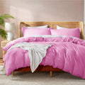Nestl Light Pink California King Duvet Cover Sets - Soft Double Brushed Cal King Duvet Cover, 3 Piece, With Button Closure, 1 Du