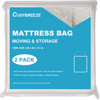 [2-Pack] Mattress Bag For Moving, Mattress Storage Bag, 4 Mil King Mattress Bags For Moving - Super Thick Heavy Duty Waterproof